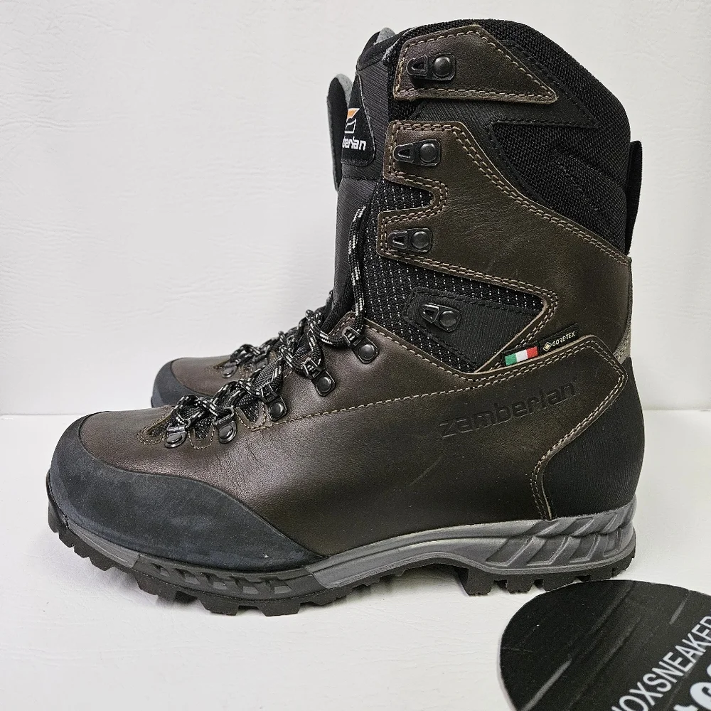 Zamberlan 1112 Cresta Alta GTX RR Hydrobloc Waxed Dark Brown Boot Men's Size 9